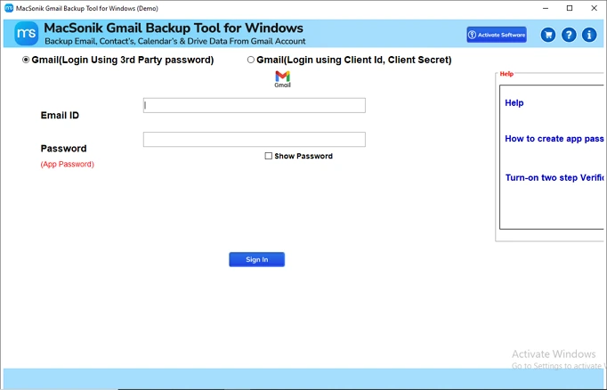 Install the Gmail Backup Tool