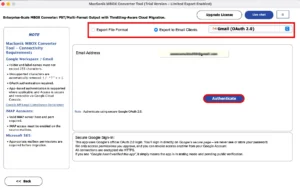 Choose GMAIL