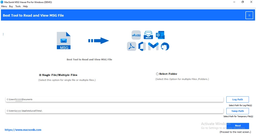 opening the viewer on the system