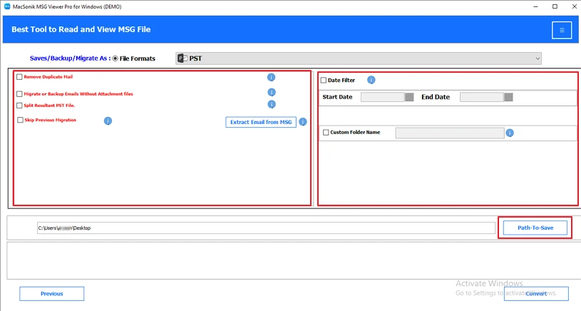 pick the destination to save the file