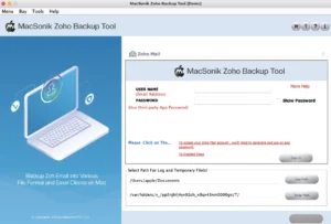 Run MacSonik Zoho Backup Tool