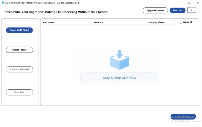 First Download OLM Converter