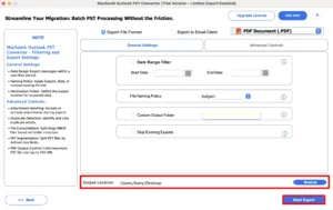 Choose the destination path and click Convert