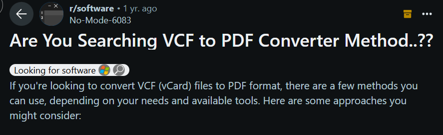 Free Methods to Convert VCF to PDF Format in 2025