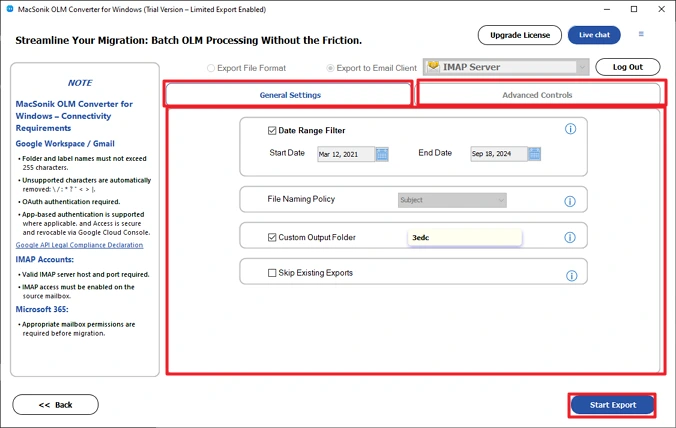 Apply Advance filters
