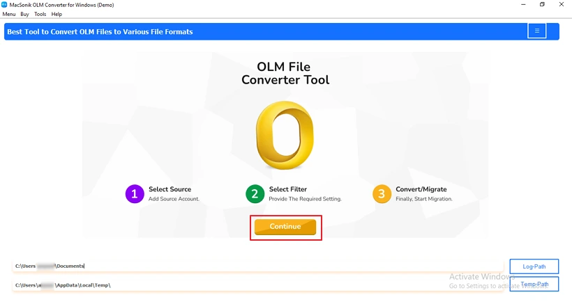 Download MacSonik OLM Converter