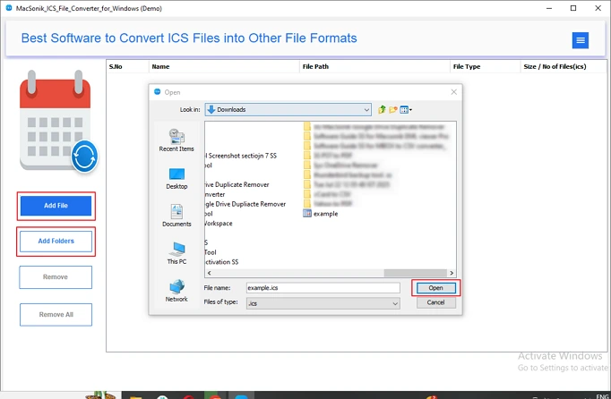 Convert ICS to JPG
step 2
