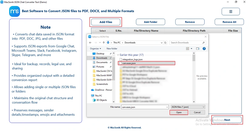 click on the Add File