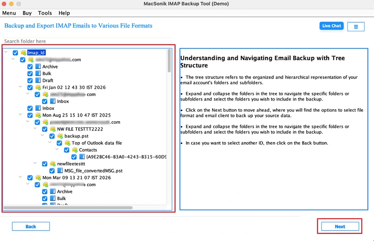 Select folder for migration