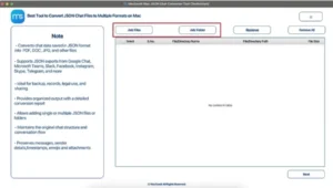 Run MacSonik JSON Converter then add Files/Folders