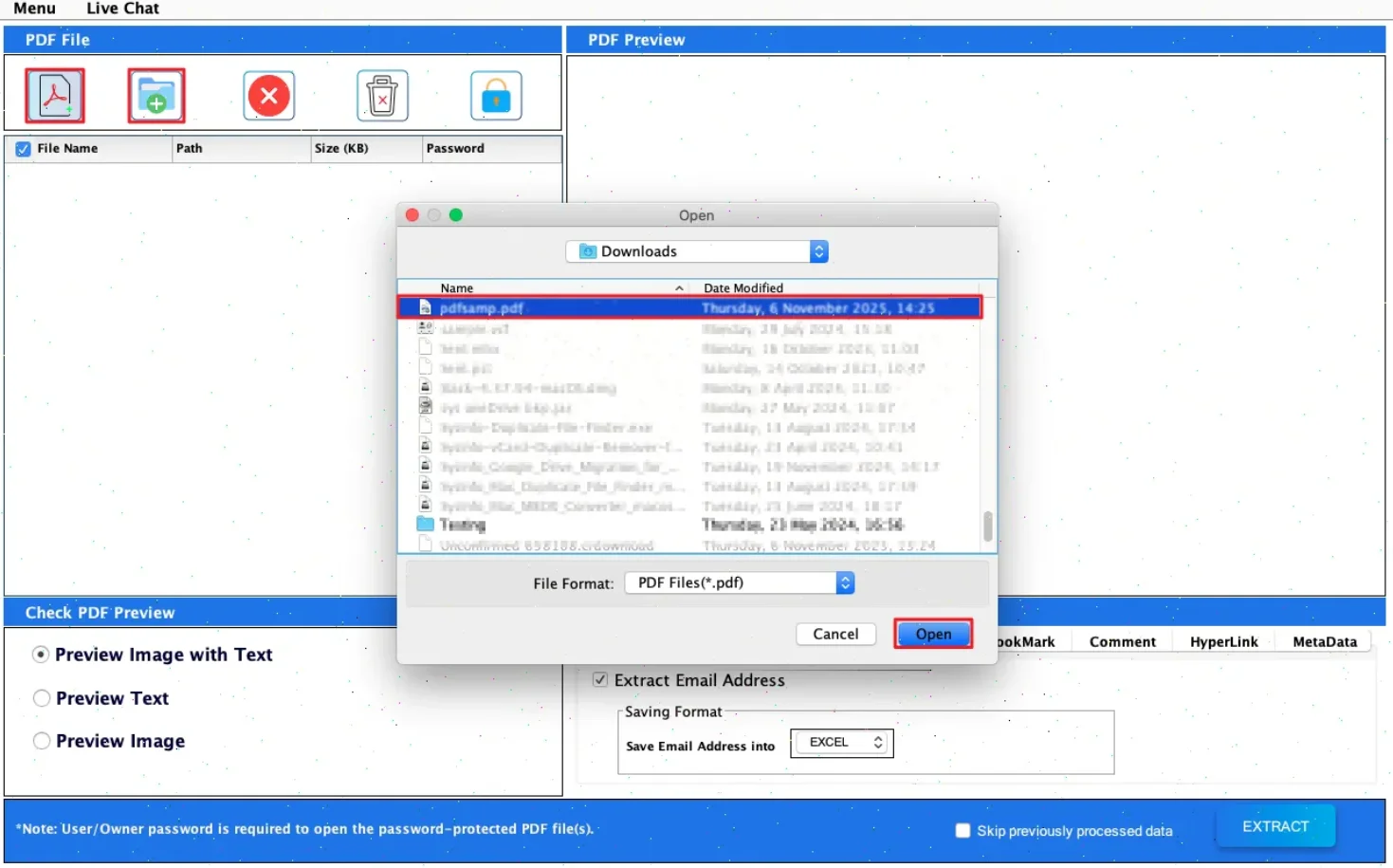 Click Select Files/Folders to add the PDF file