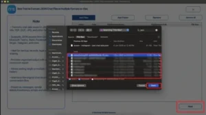 Upload and choose the file