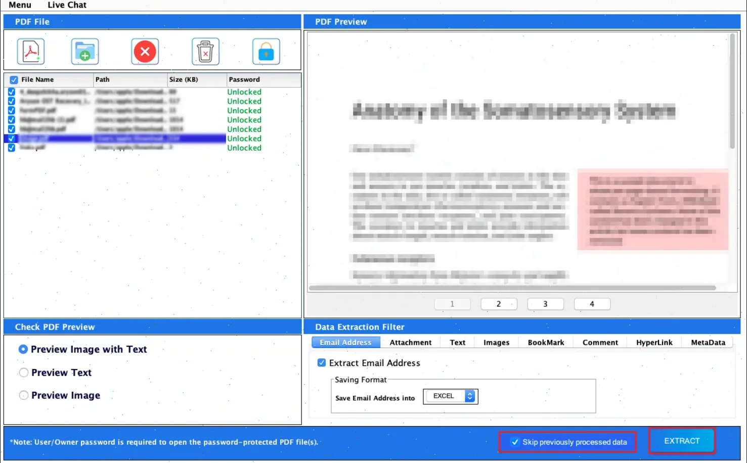click Extract to start the rest of the process