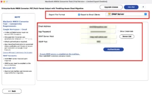Choose the IMAP server