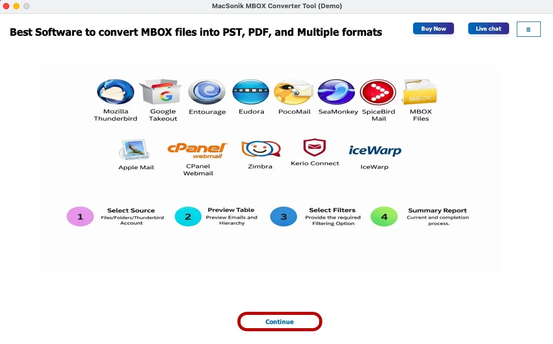 start installing the MacSonik MBOX to PST Converter Tool