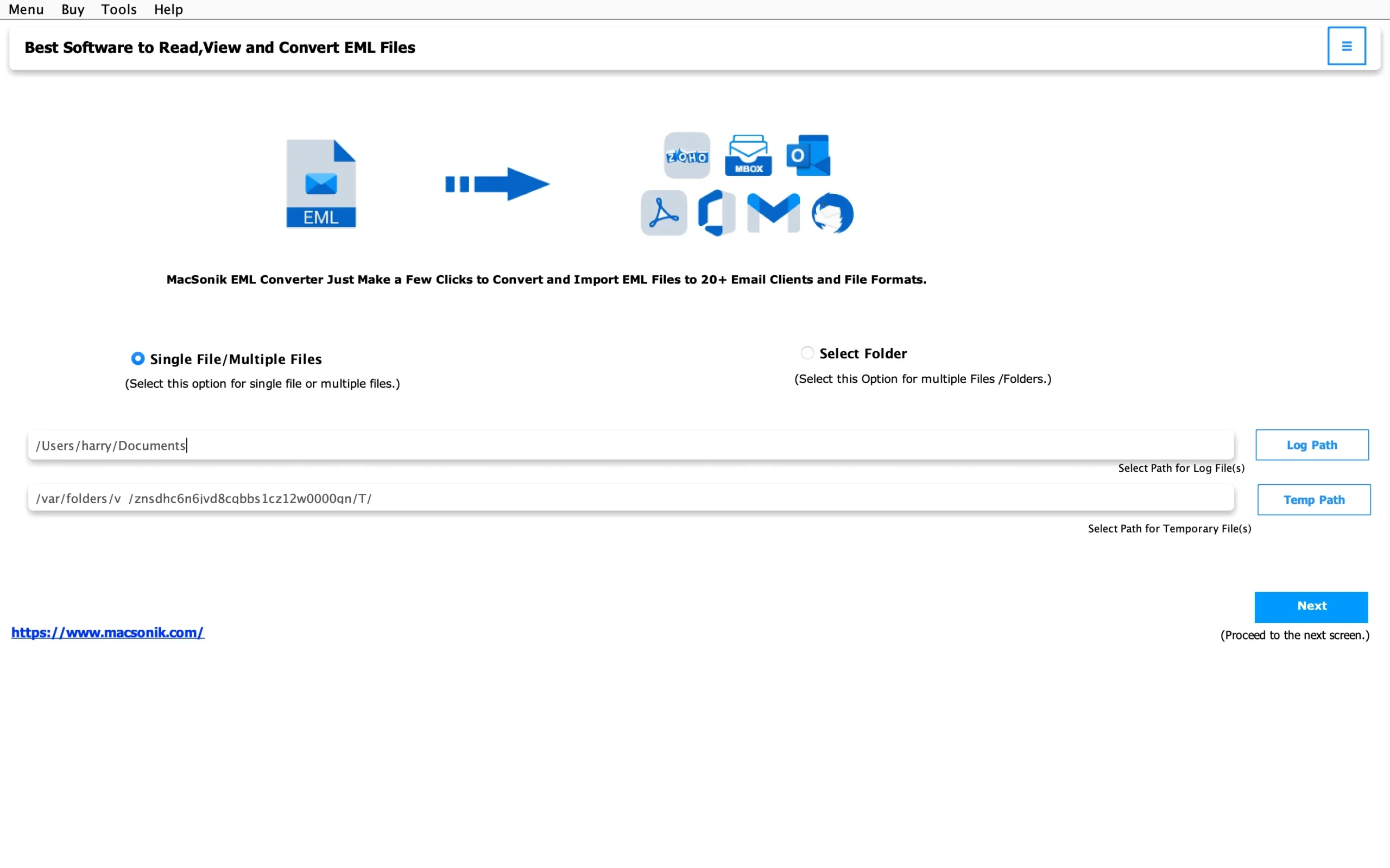 MacSonik EML Viewer Software
