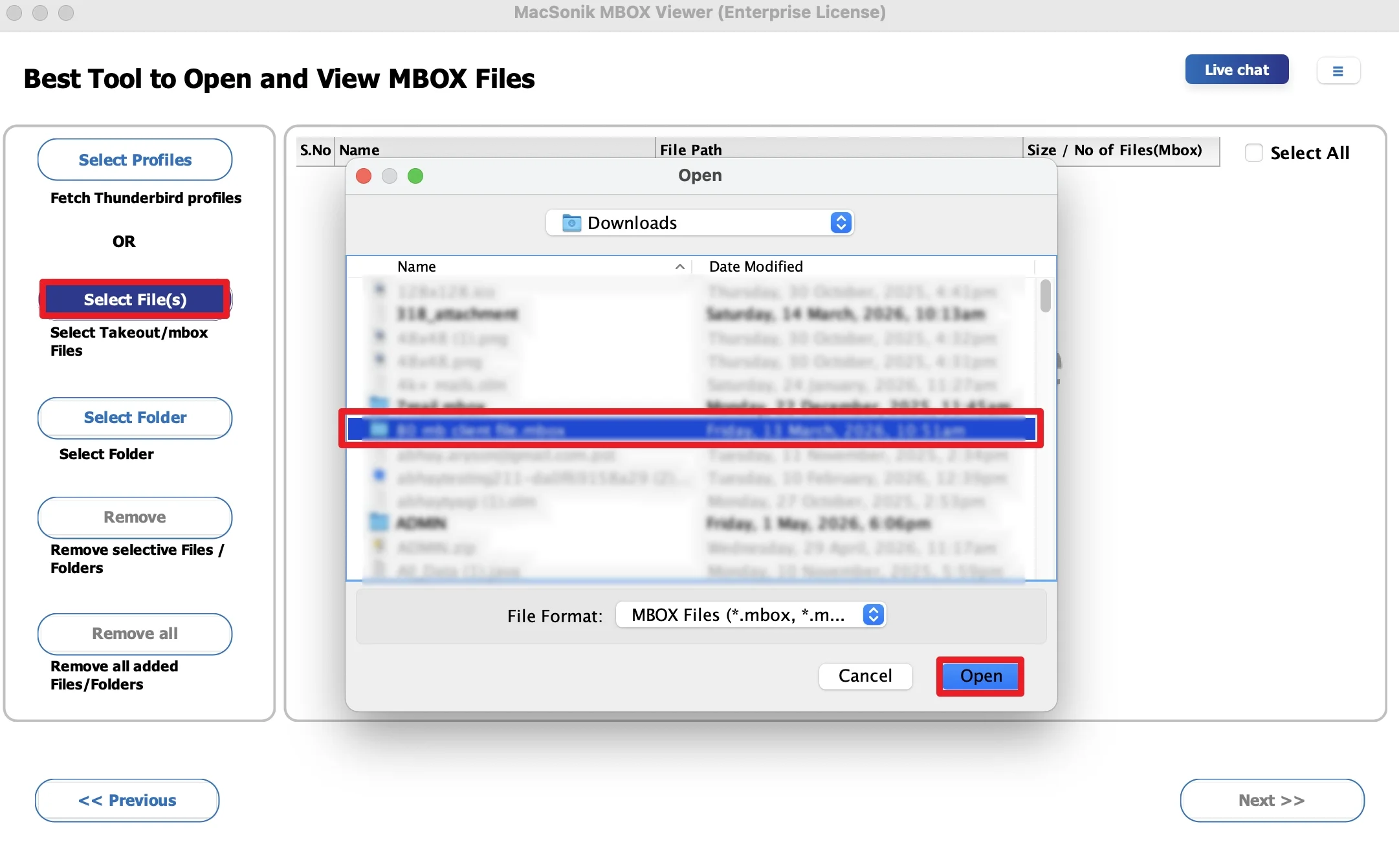 Select Files