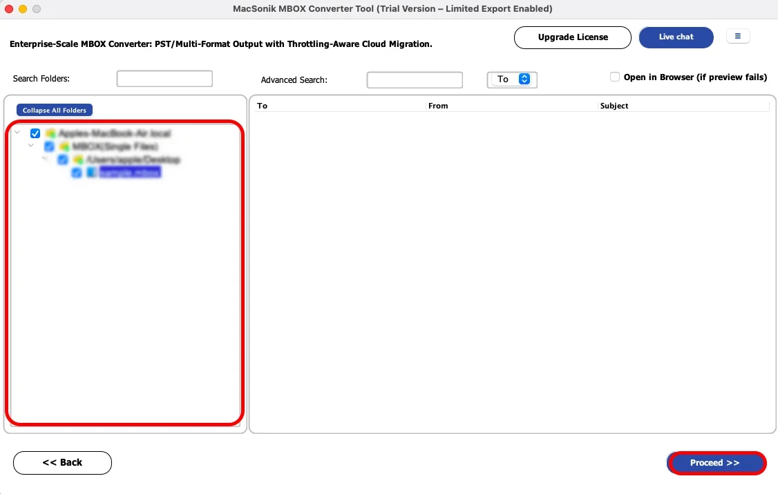 preview the mailbox