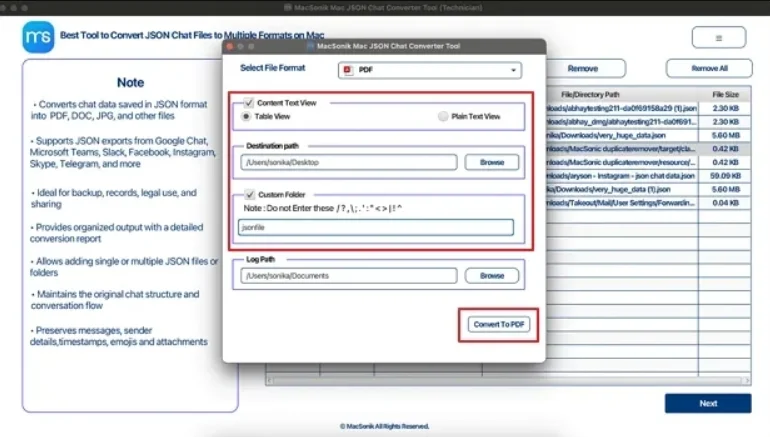 Convert to PDF to begin the process