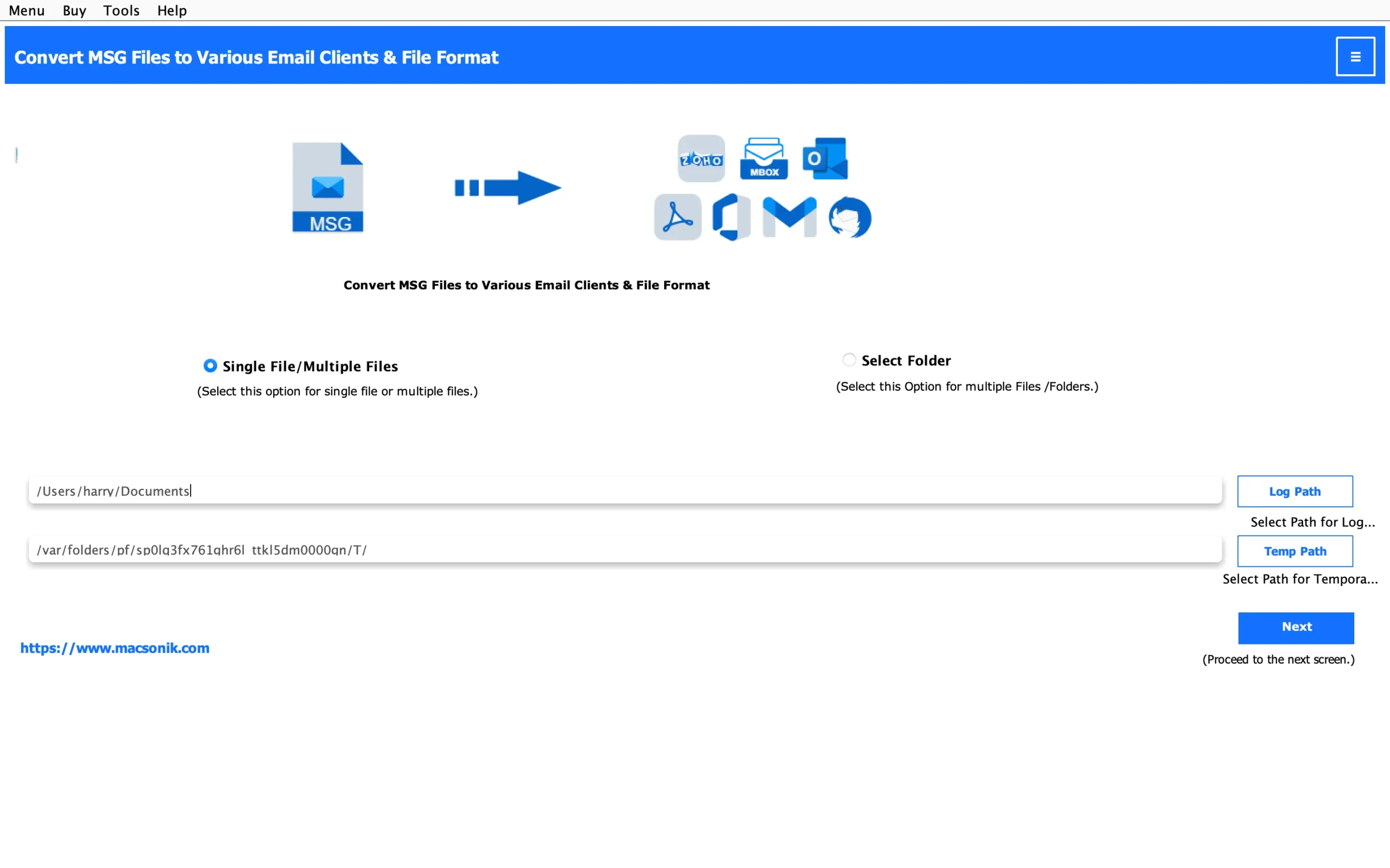 MacSonik MSG Converter Tool