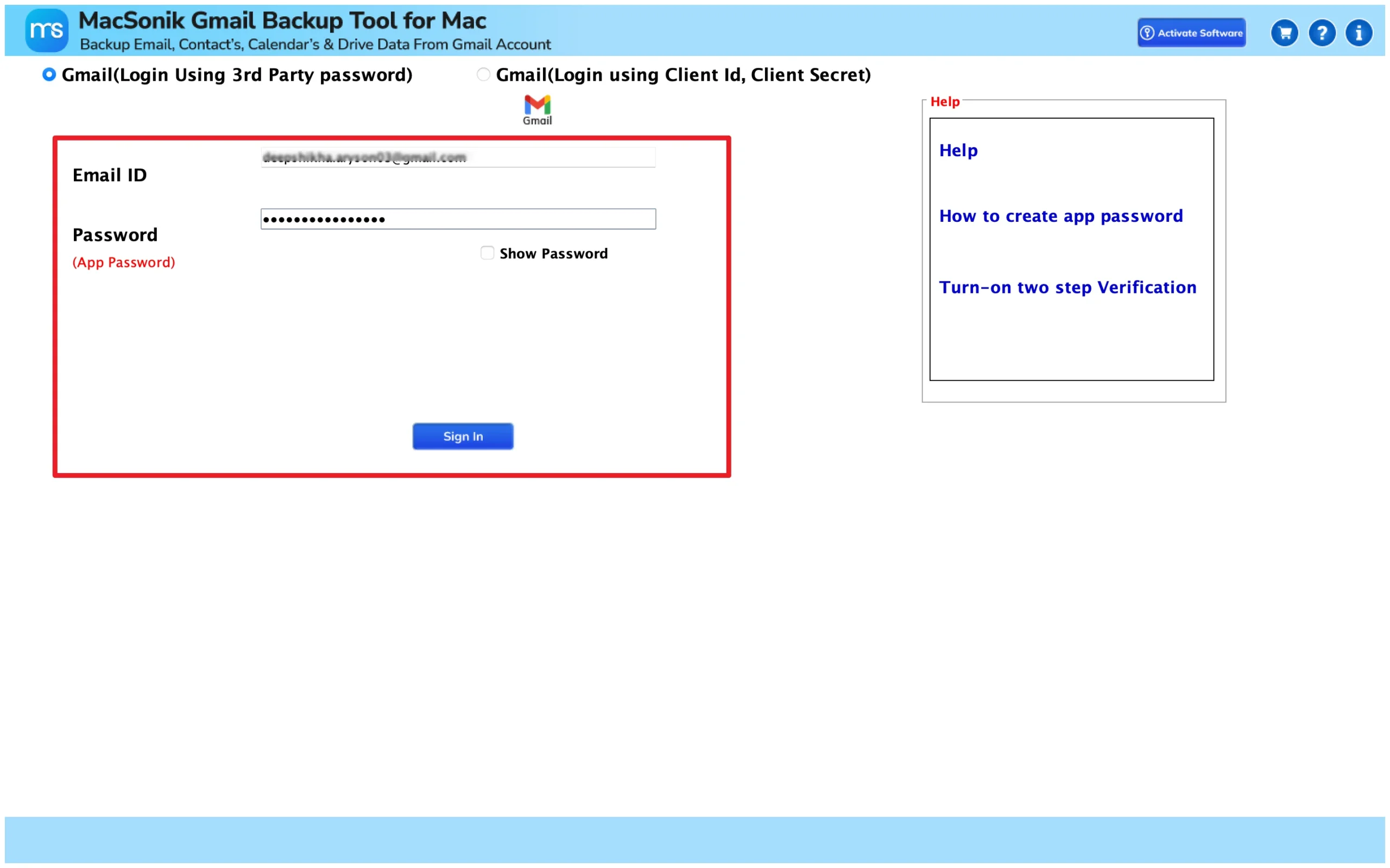 Authenticate using your old Gmail account