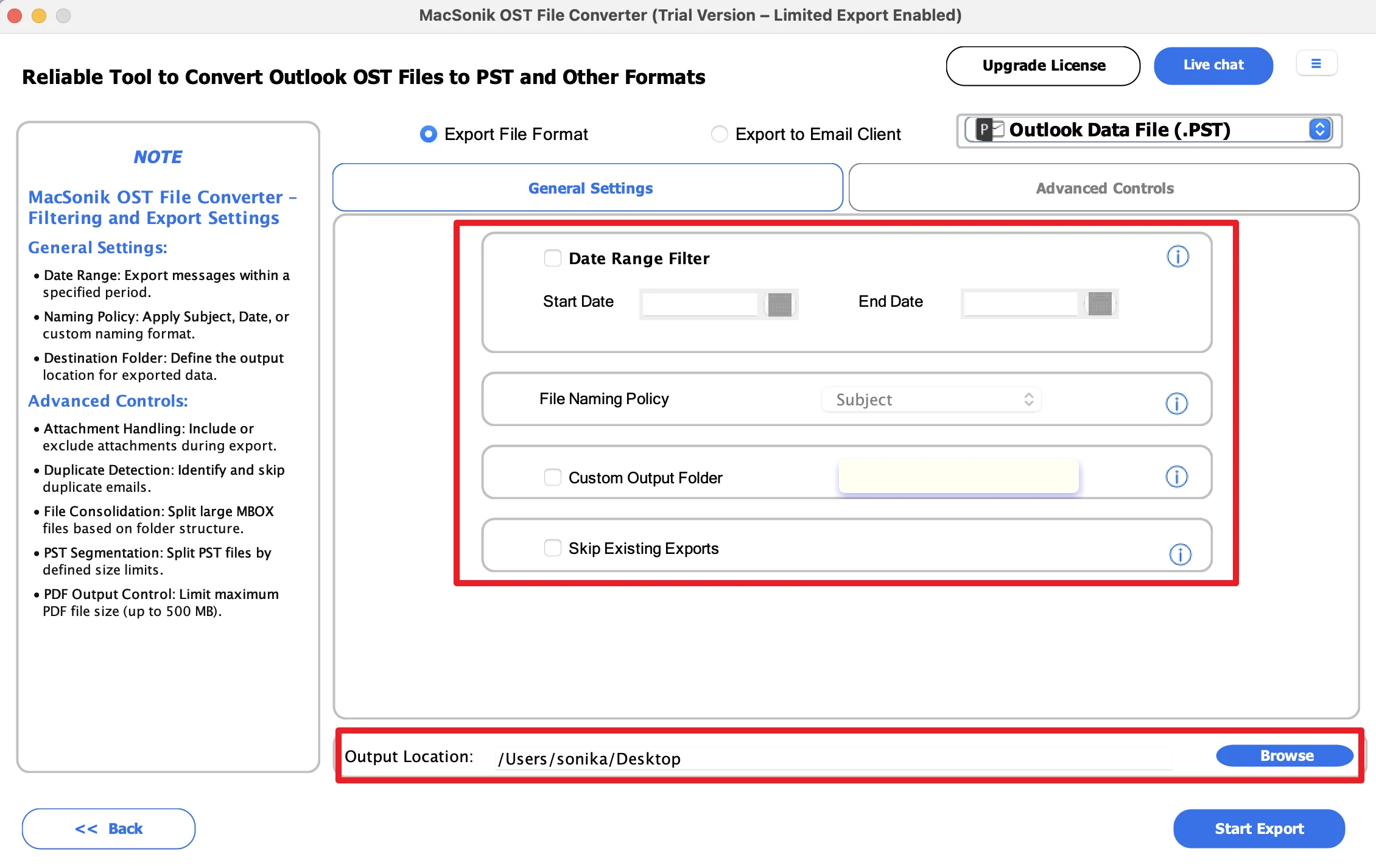 Apply advanced filters