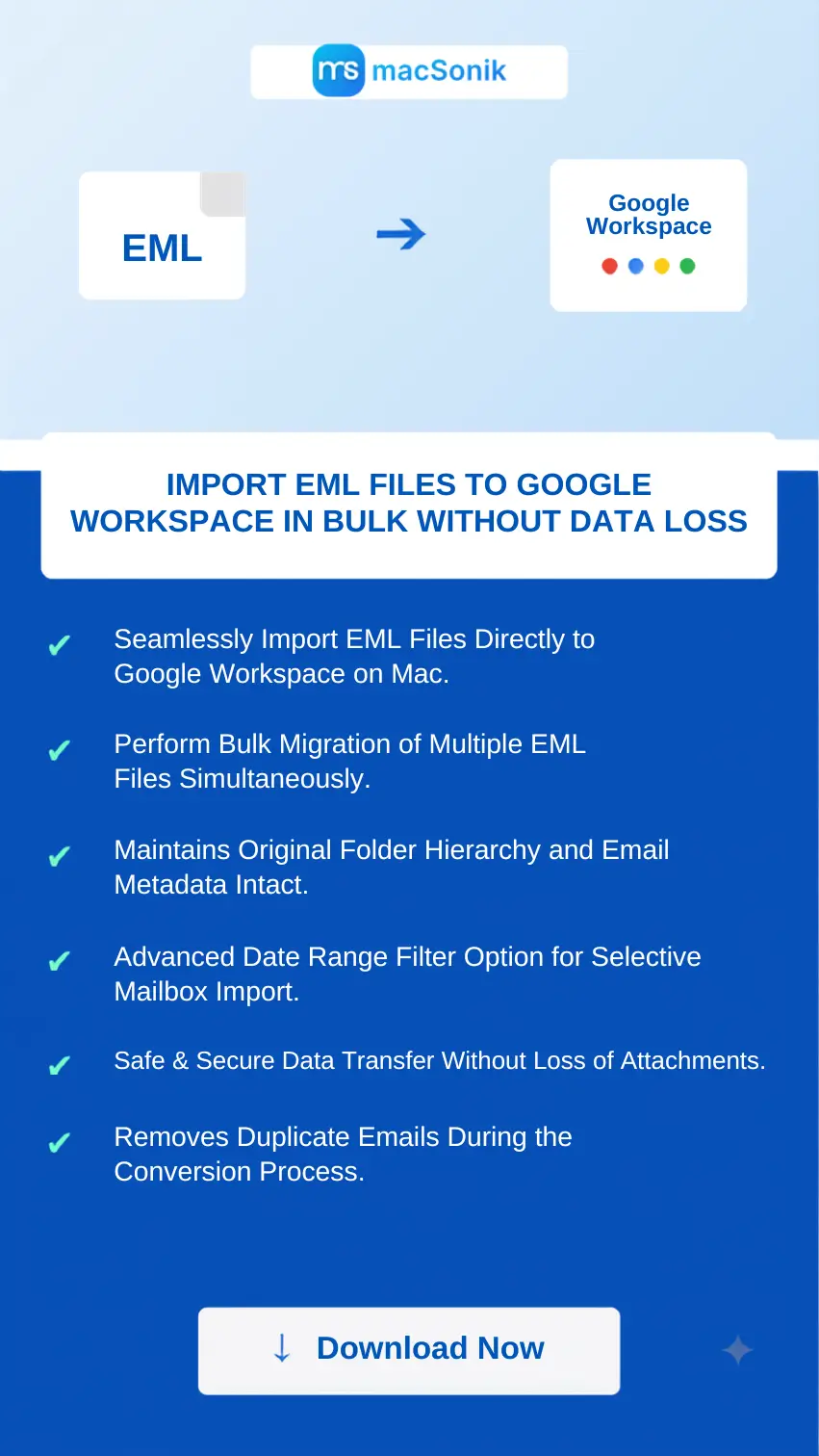 Migrate EML into Google Workspace