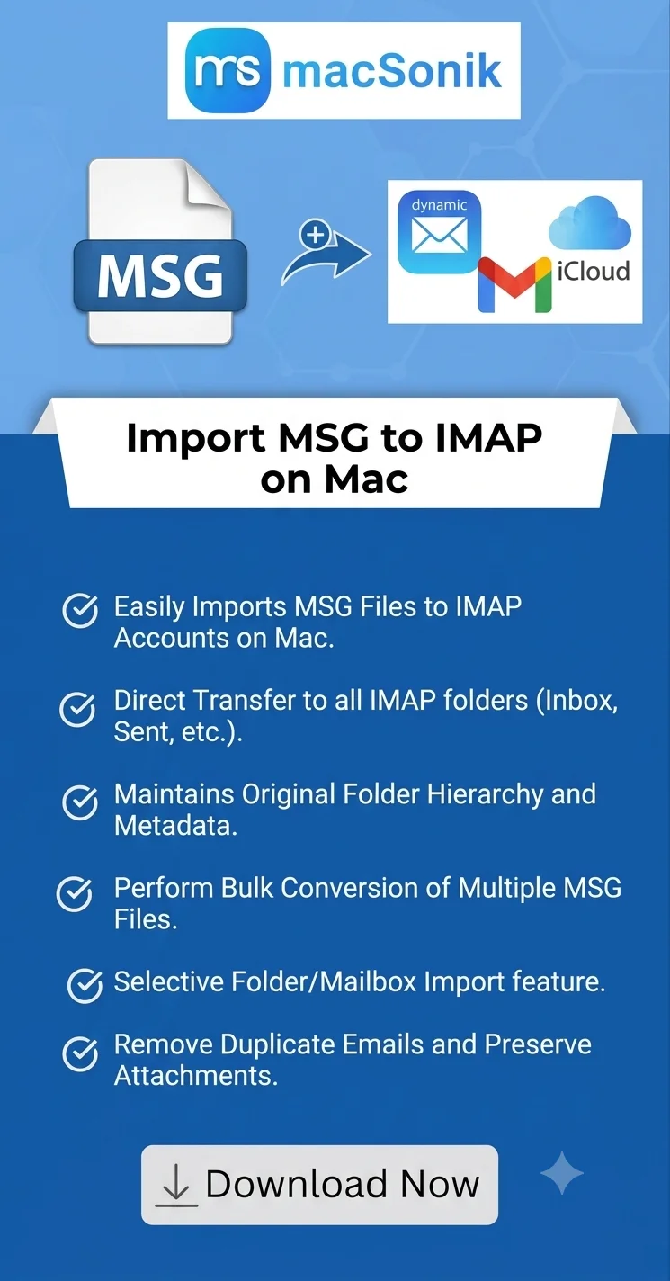 Import MSG to IMAP on Mac