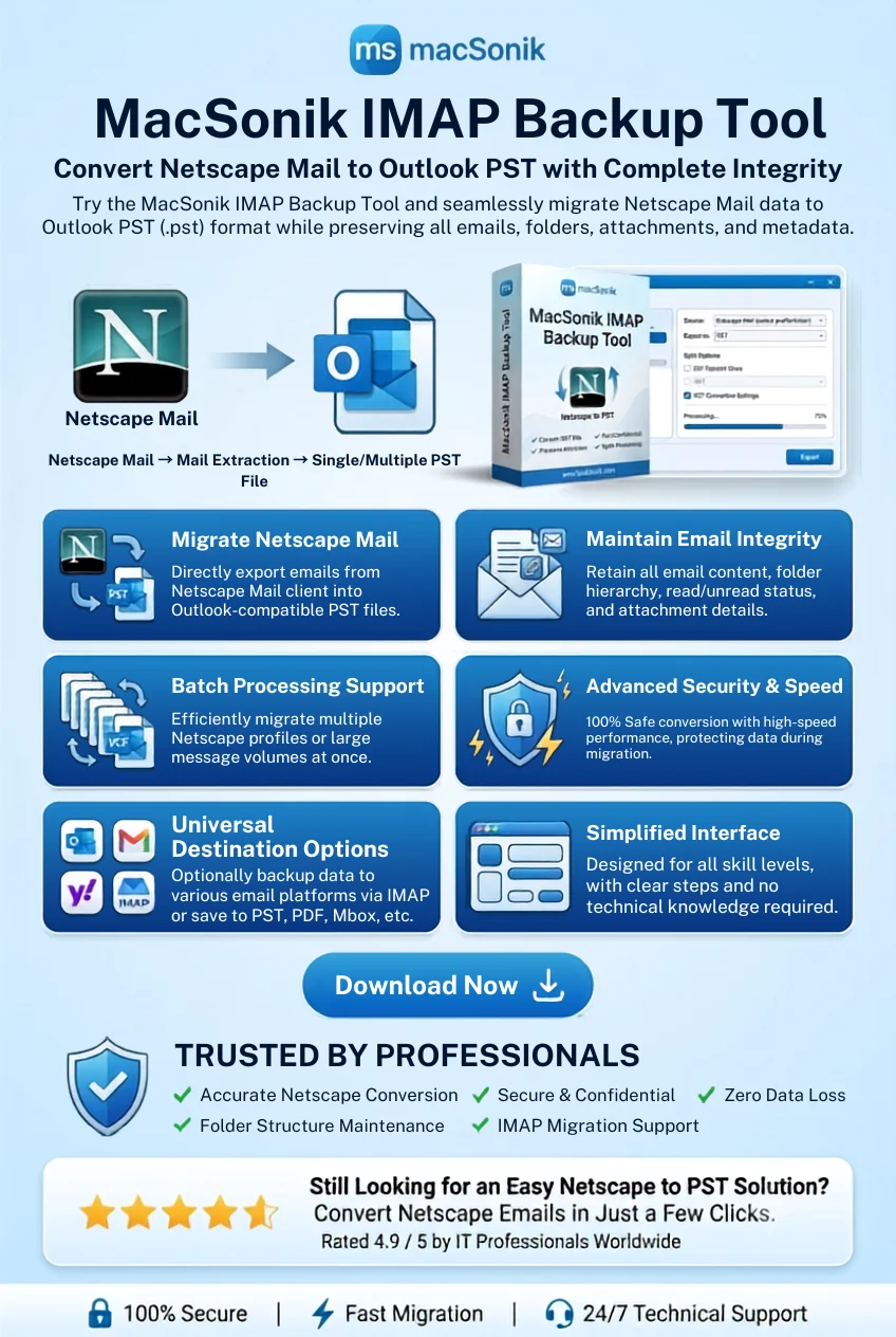 Convert Netscape Mail to Outlook PST