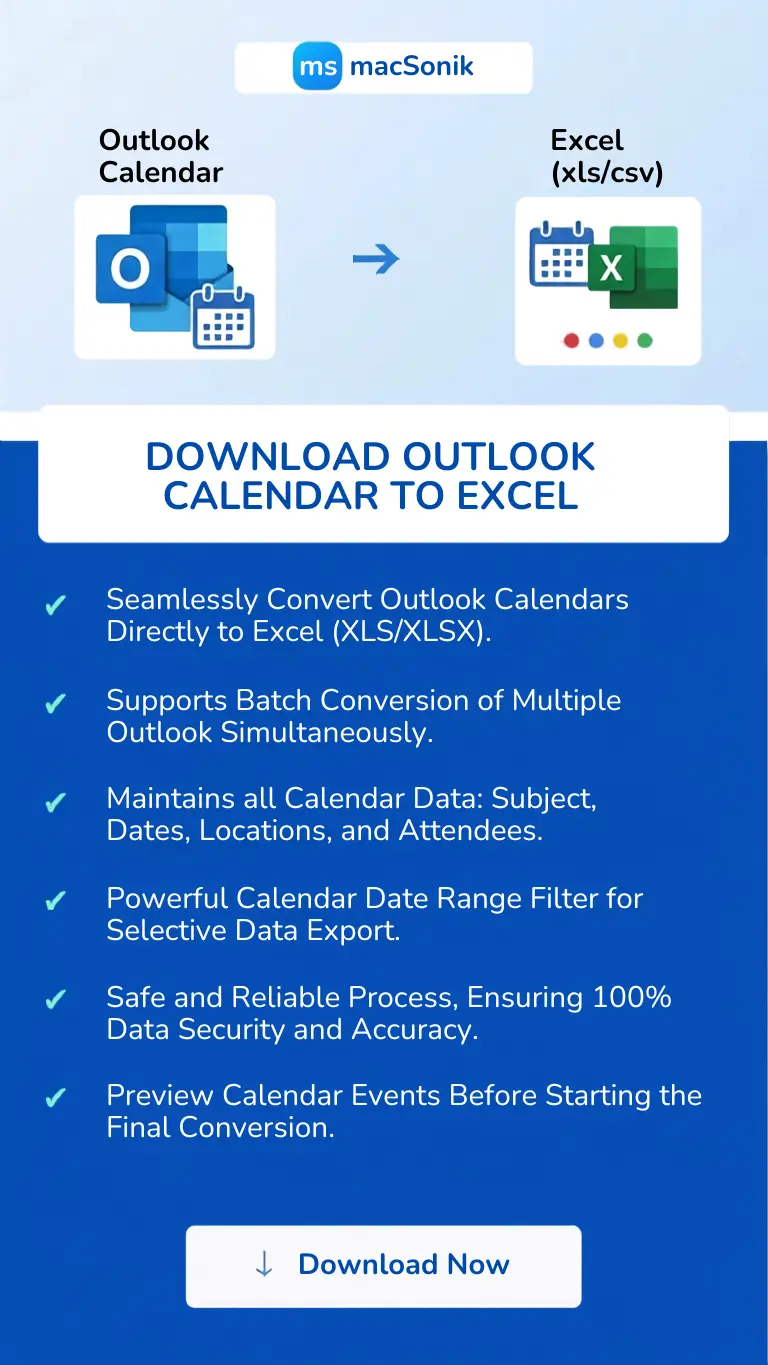 Save Outlook Calendar to CSV