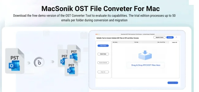 Try Demo Version MacSonik OST to PST Converter Tool