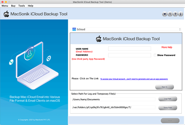 MacSonik iCloud Backup Tool