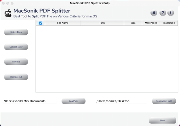 MacSonik PDF Splitter Tool 22.10 full