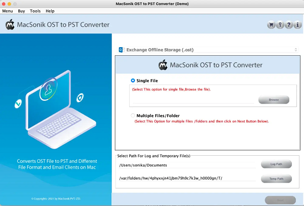 MacSonik OST to PST Converter software