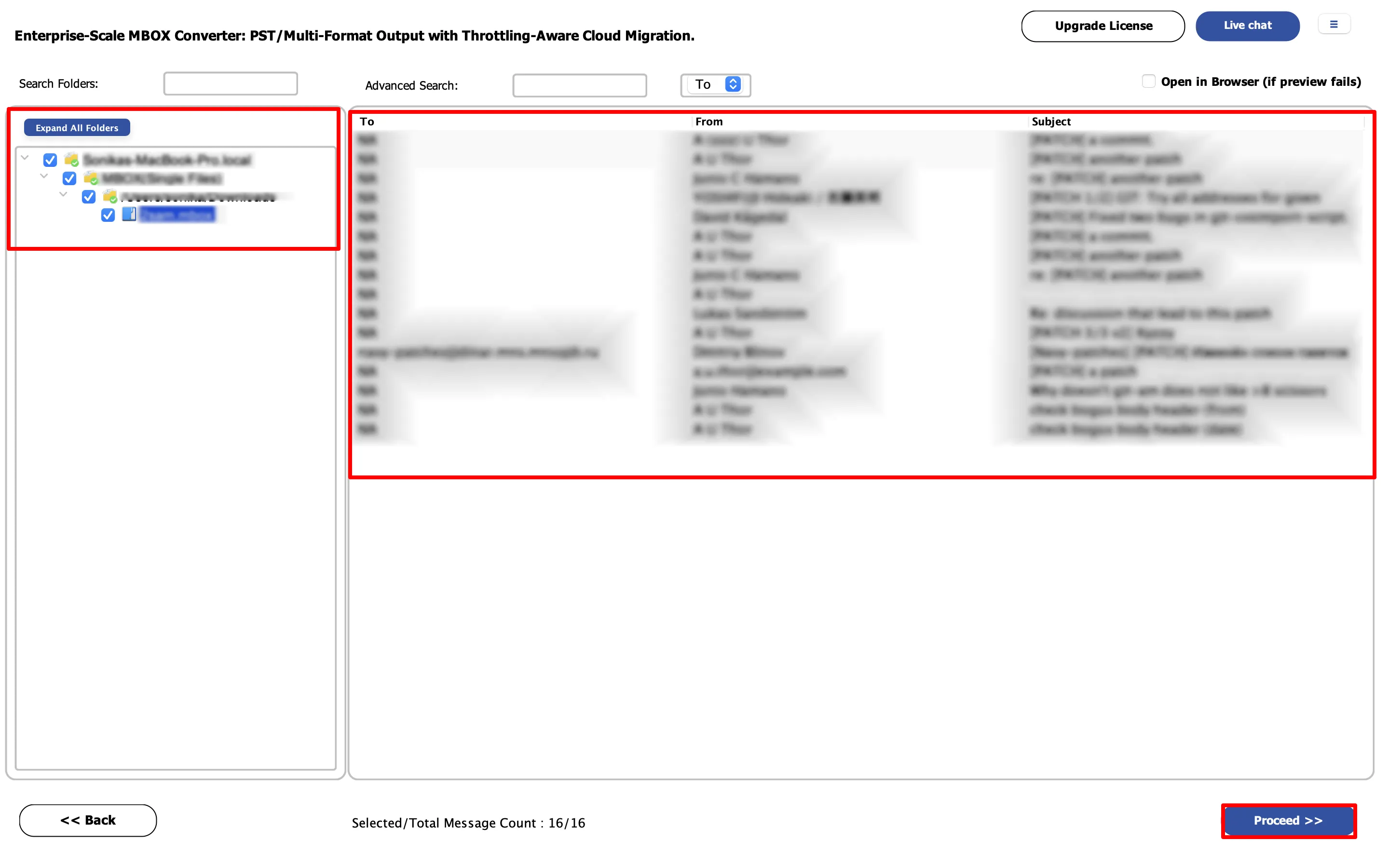 Preview MBOX Data